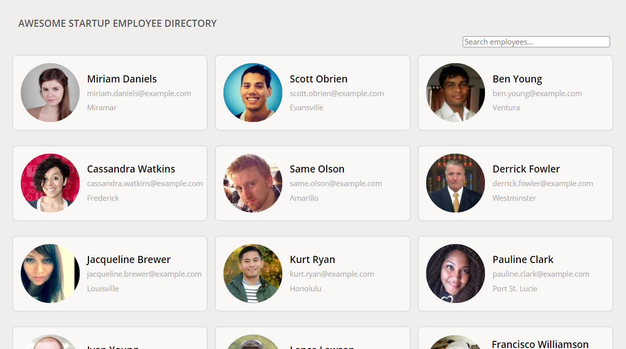 API Employee Directory